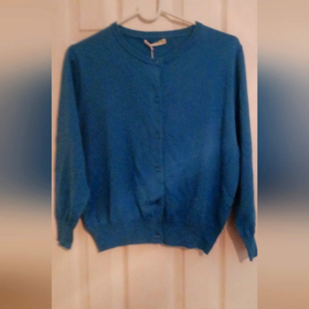 Woolovers 3/4 sleeve cardigan